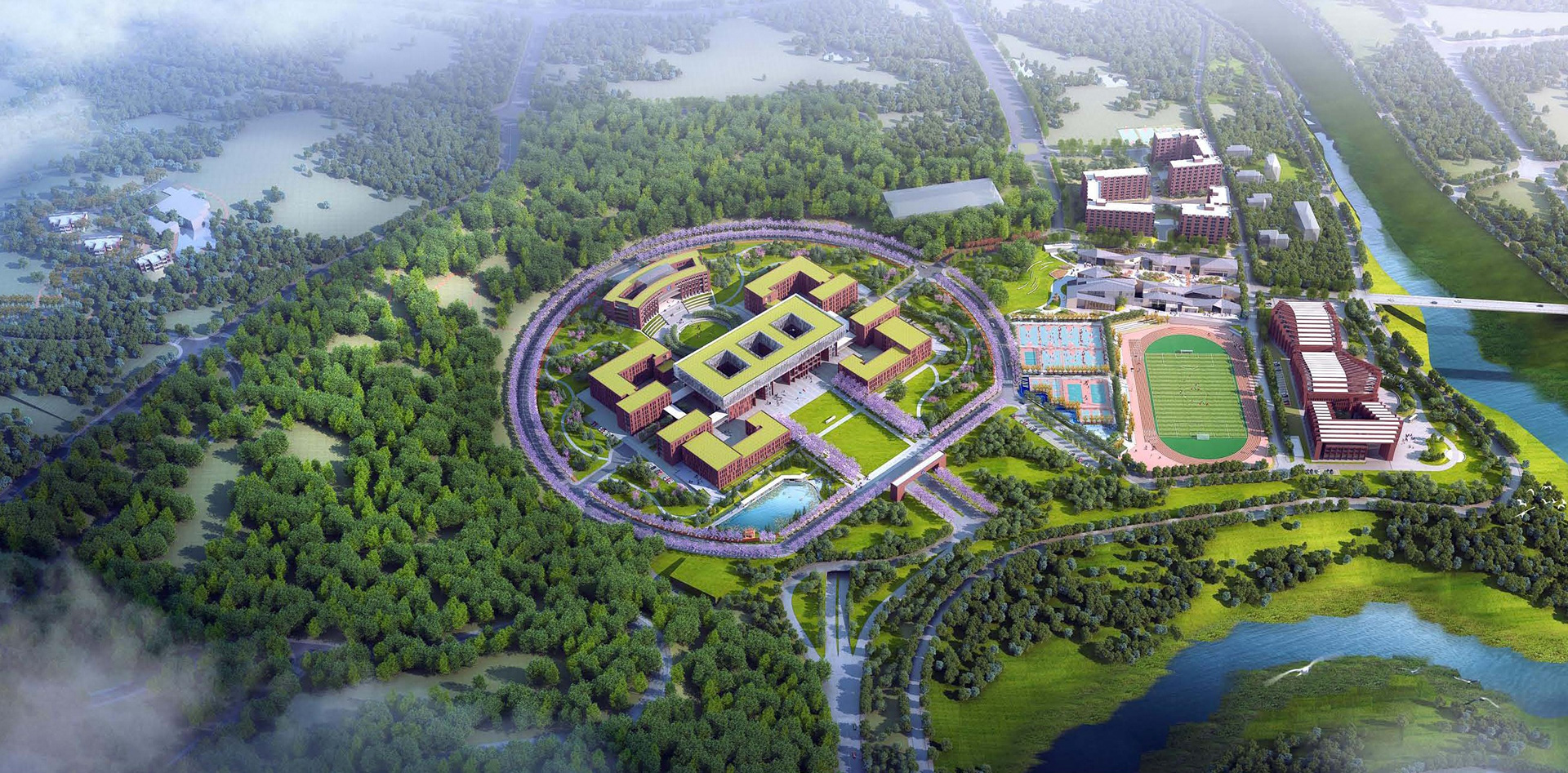 重庆学院鸟瞰图